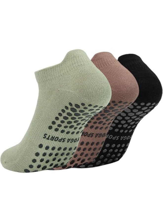 Women Yoga Socks Non Slip Ankle Grip Pilates Socks for Barre, Barefoot Workout, Athletic Socks - Image 1